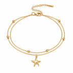 Golden Starfish Double Layer Bracelet