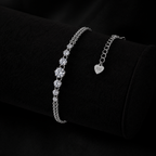 Sterling Silver Floral Sparkle Bracelet