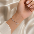 cubic chain charm bracelet