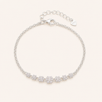 Sterling Silver Floral Sparkle Bracelet