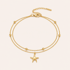Golden Starfish Double Layer Bracelet