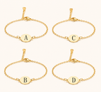 Initial Disc Bracelet