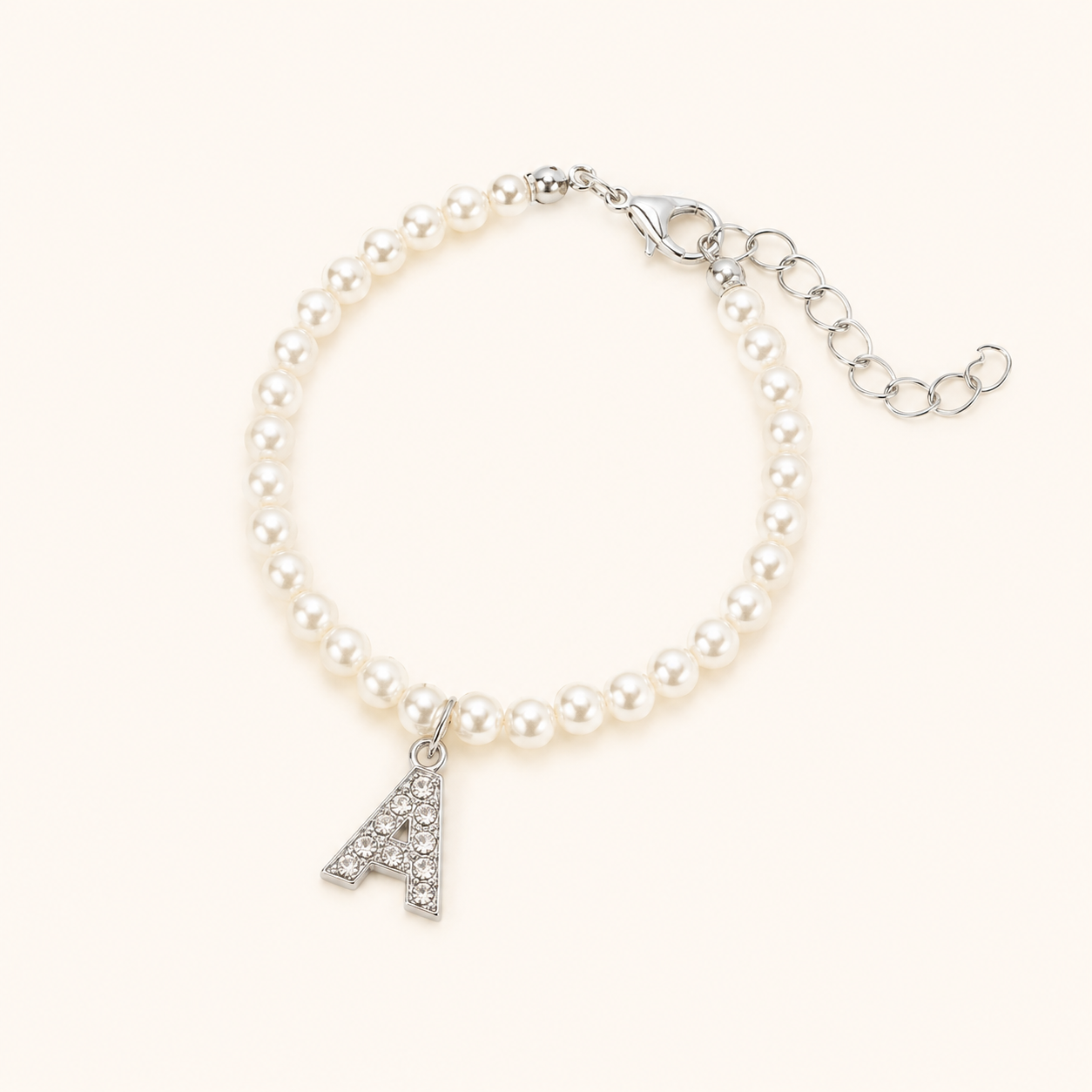 Initial Pearl Bracelet