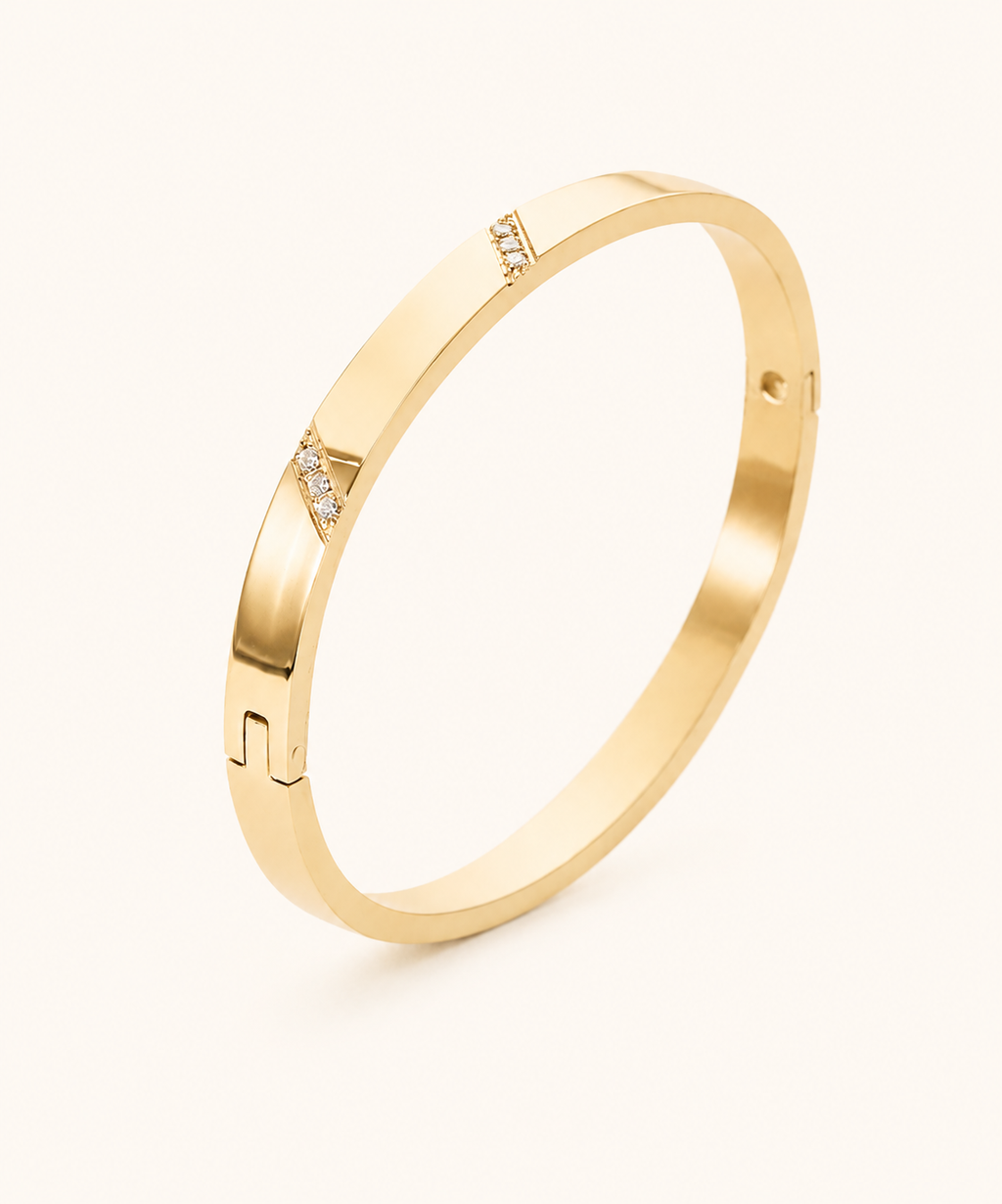 White Zircon Cuff Bangle