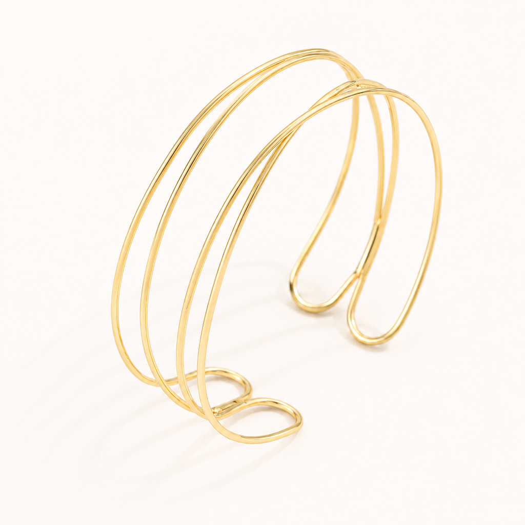 Minimalist Layered Cuff Bracelet
