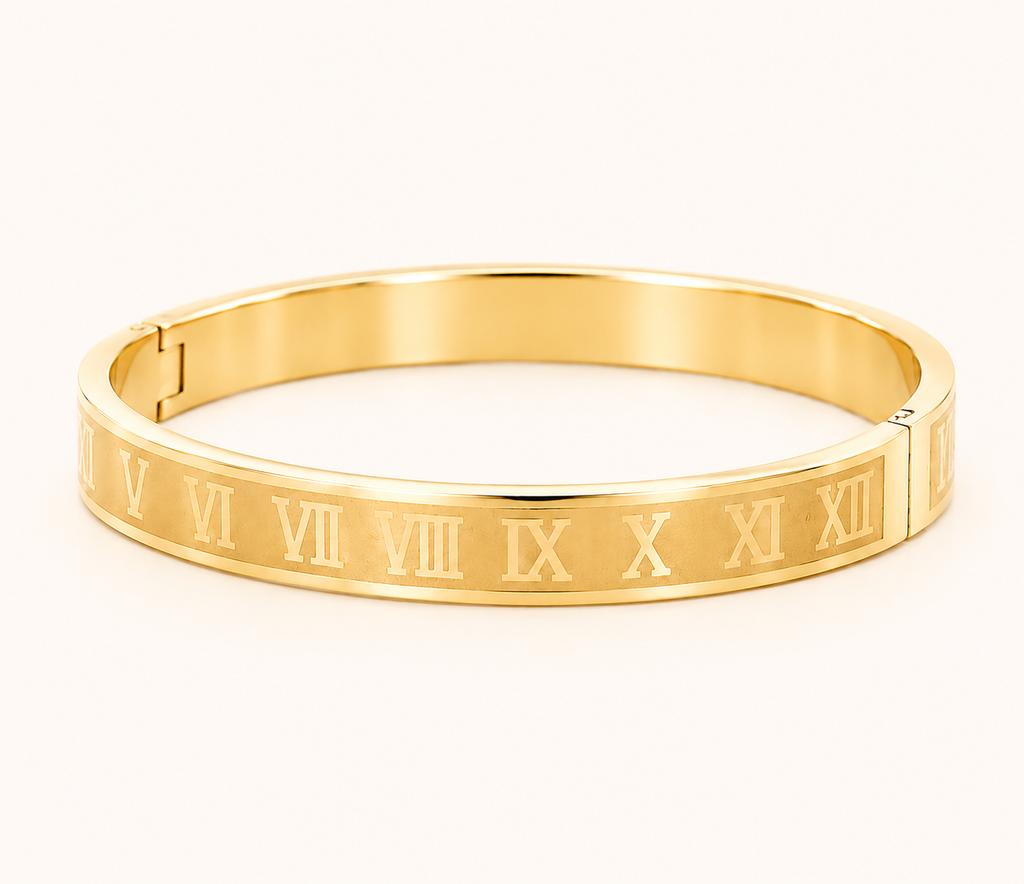 Roman Numeral Cuff Bangle