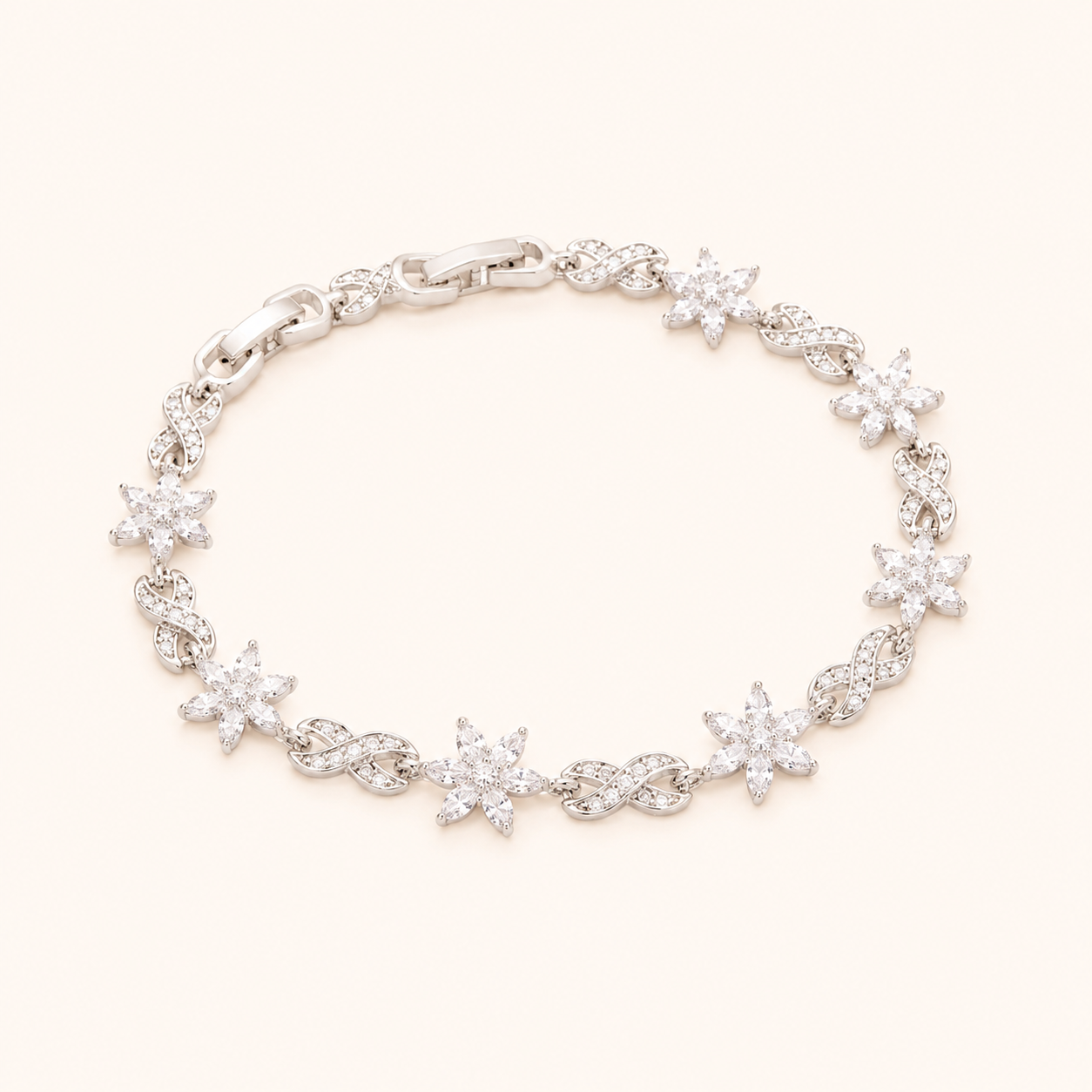 Floral Crystal Bracelet