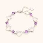 Retro Fashion Crystal Heart Bracelet