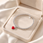 Heart charm Beaded Bracelet