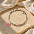 Heart charm Beaded Bracelet
