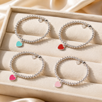 Heart charm Beaded Bracelet