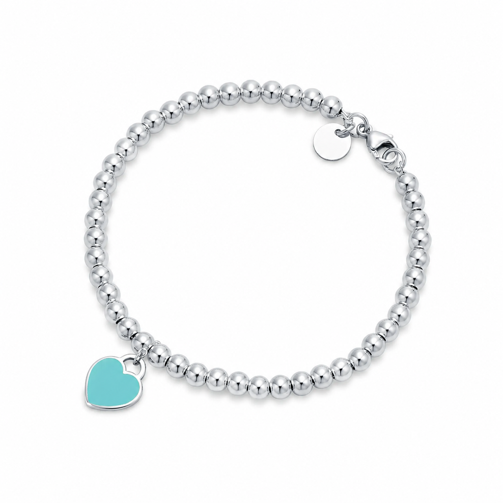 Heart charm Beaded Bracelet