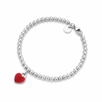 Heart charm Beaded Bracelet