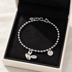 Sterling Silver Charm/Beaded Bracelet