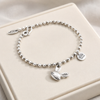Sterling Silver Charm/Beaded Bracelet