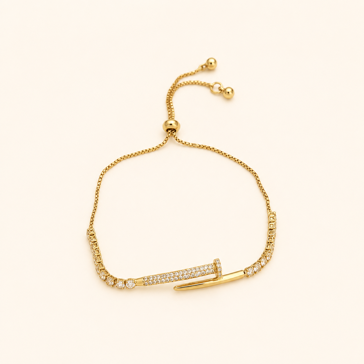 Zircon Nail Bracelet