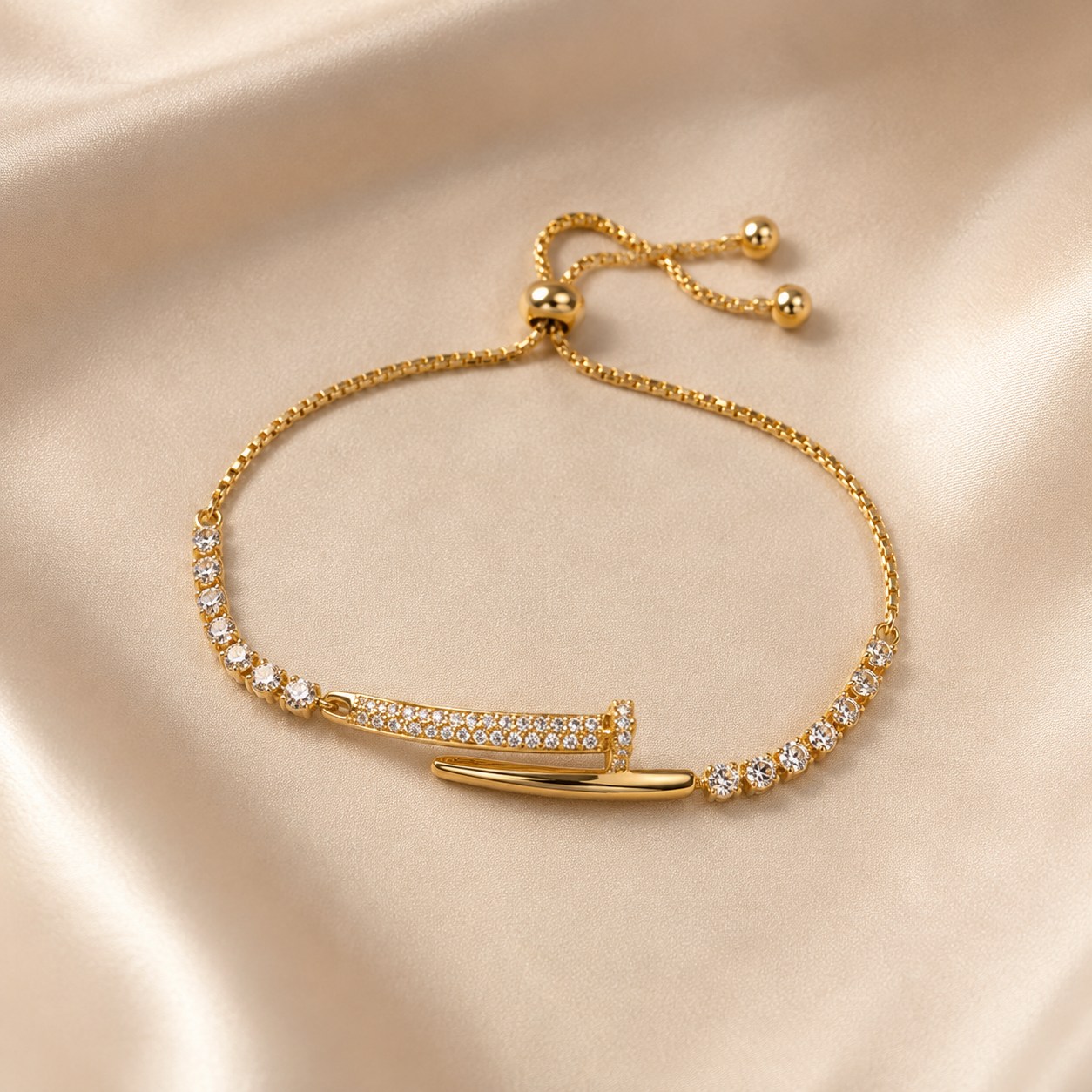 Zircon Nail Bracelet