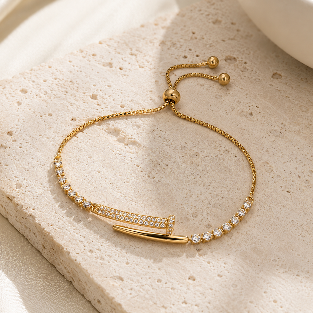 Zircon Nail Bracelet