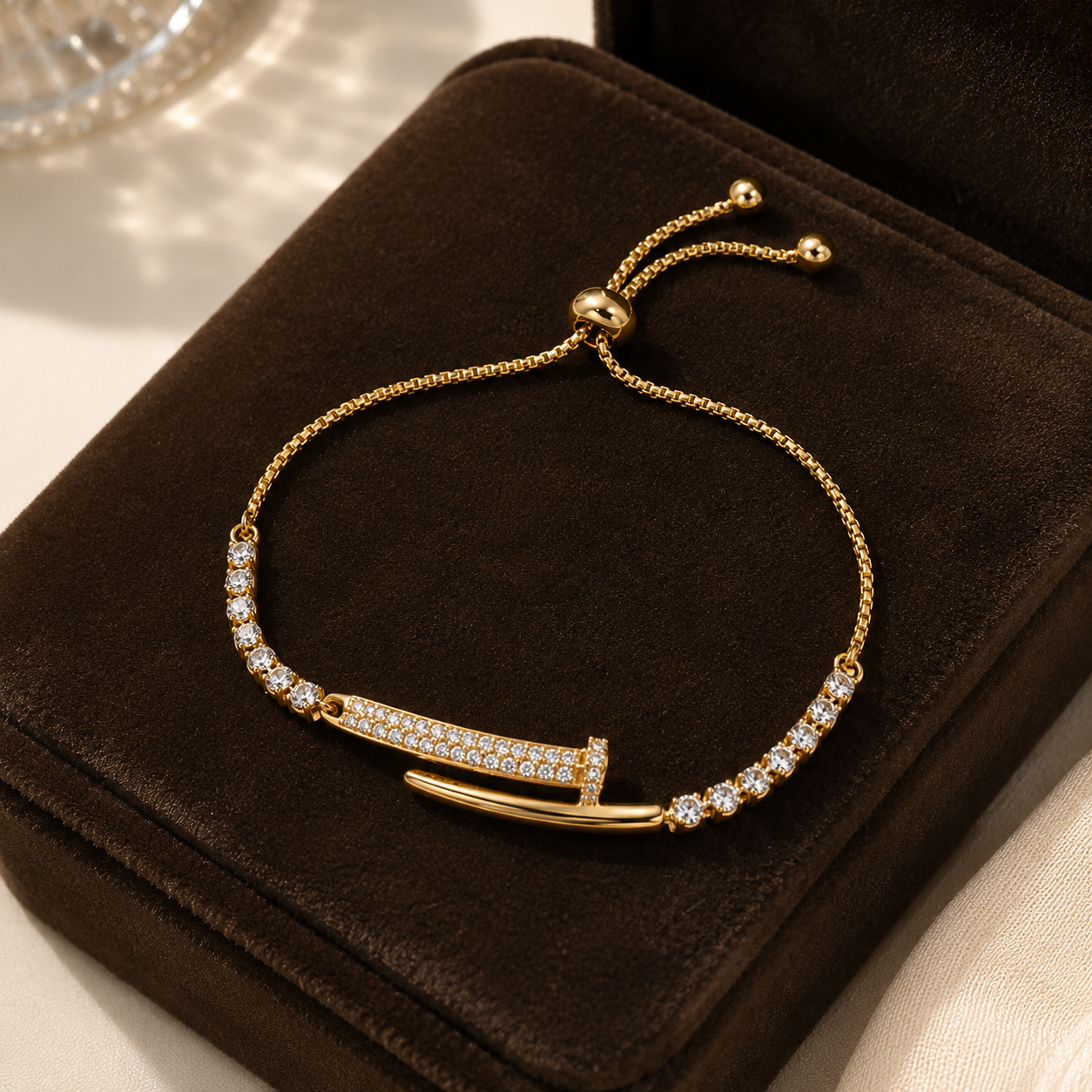 Zircon Nail Bracelet