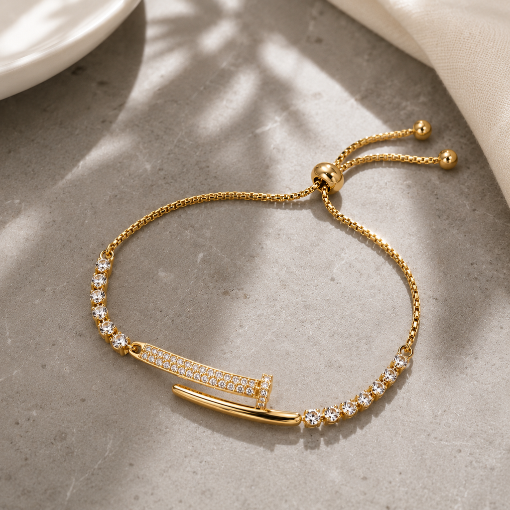 Zircon Nail Bracelet
