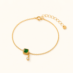 Emerald Charm Bracelet
