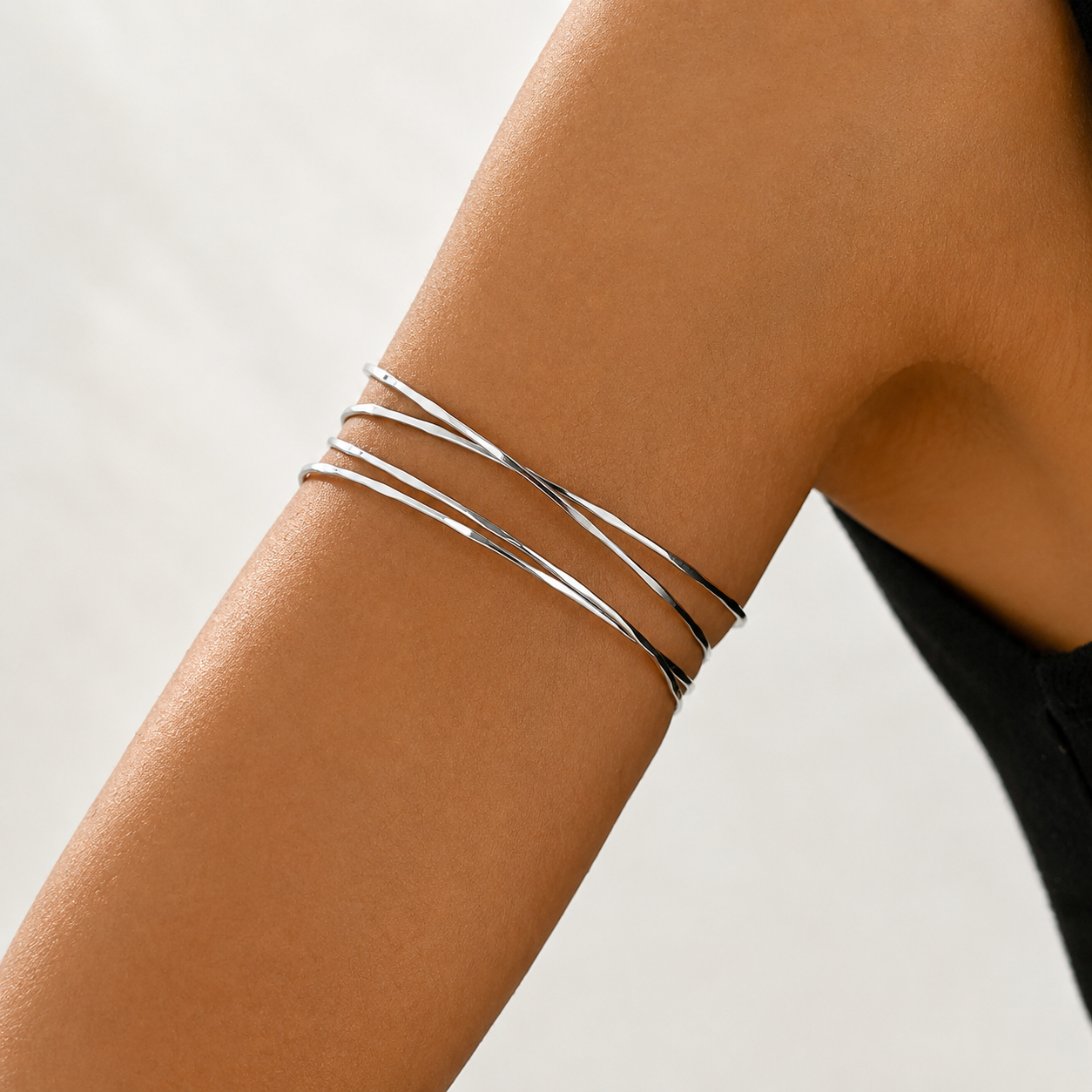 Minimalist Layered Cuff Bracelet